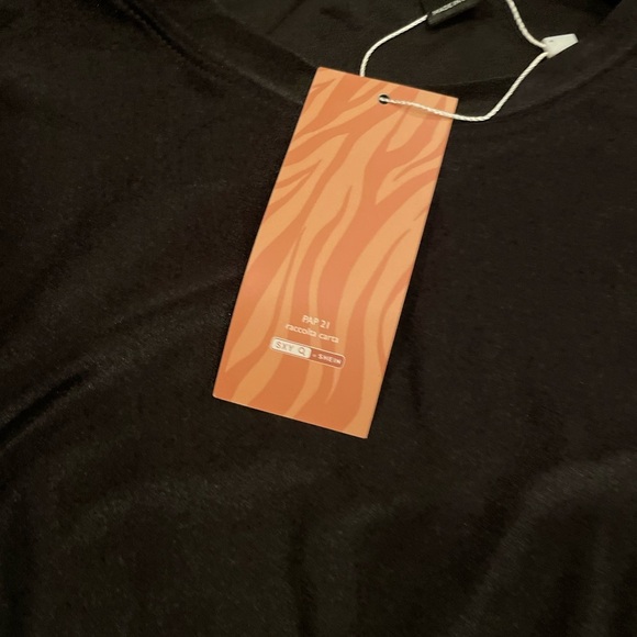 NWT Shein SXY Curve Black Rhinestone Bodysuit Plus Size 2X Bling - Picture 7 of 11